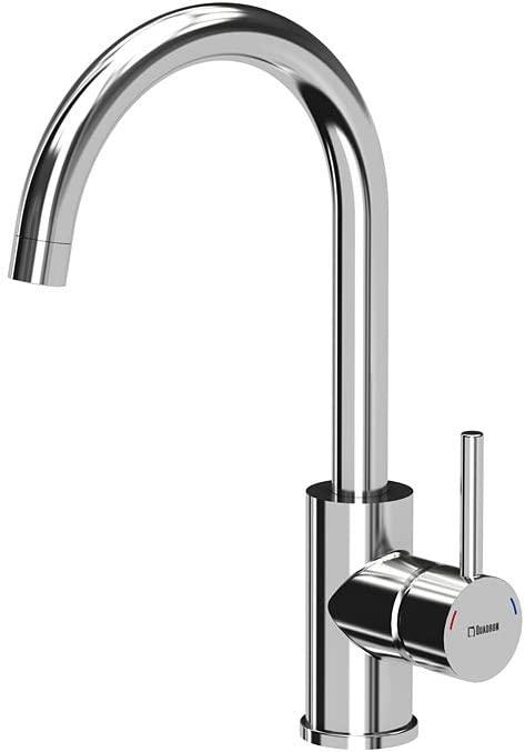 Produktbild VBChome Ausgussbecken Schwarz + Armatur Chrom
