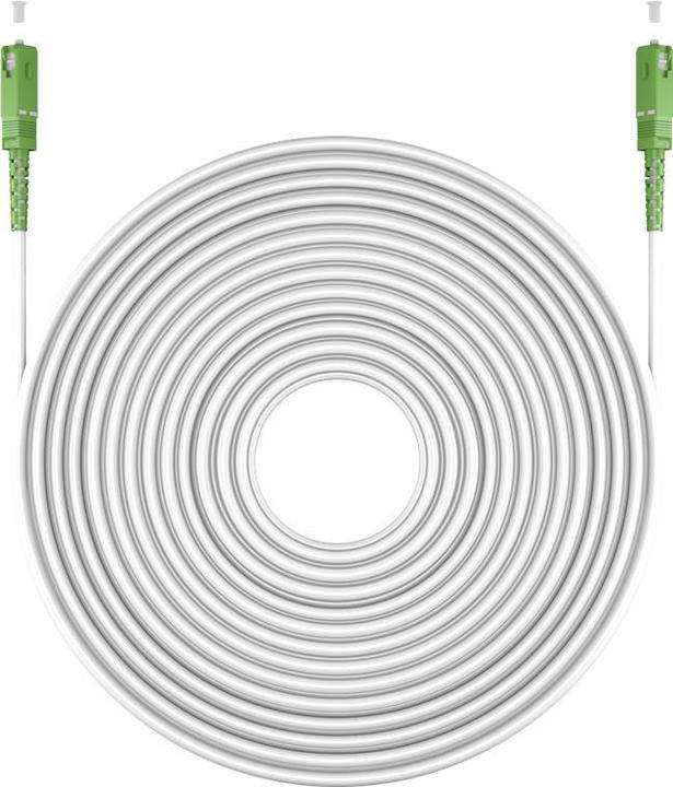 Produktbild Goobay Glasfaserkabel FTTH, Singlemode OS2 White, weiss Simplex, 20 m (S/UTP, 20 m)
