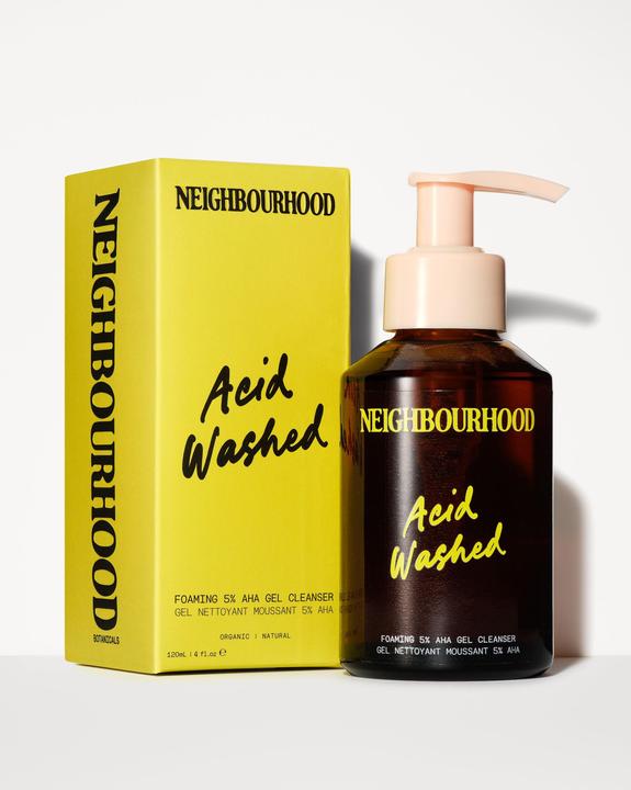 Actual product image Neighbourhood Botanicals Acid Washed Foaming 5% AHA Gel Cleanser (Mousse, Exfoliation, Foam, 120 ml)