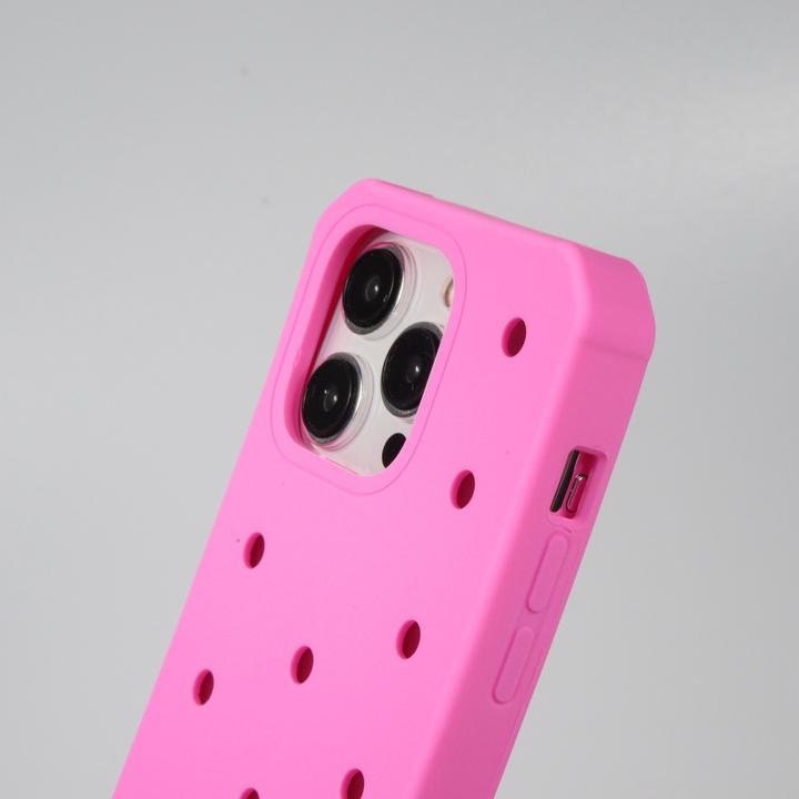 Produktbild PhoneLook Hülle Dicke Silikonhülle mit Löcher für Aufsteck-Sticker (Apple iPhone 14 Pro)