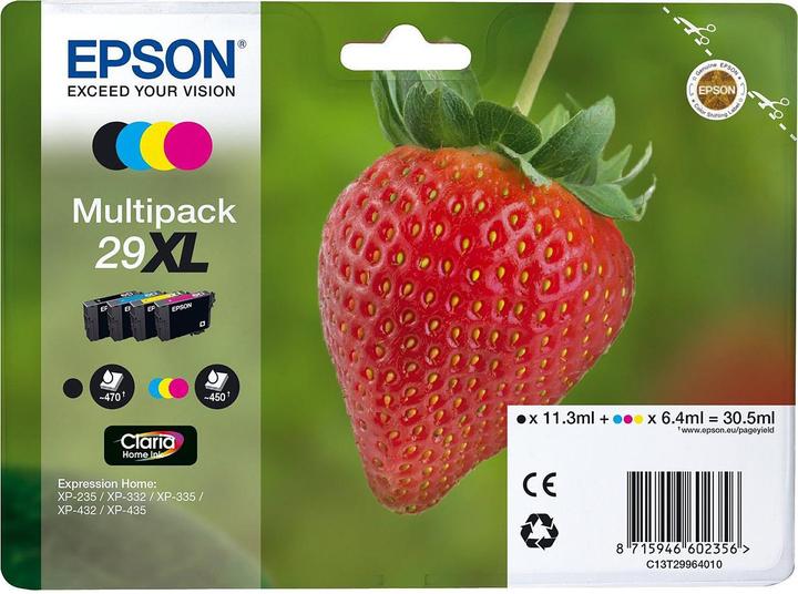 Actual product image Epson 29XL Claria Home (M, FC, C, Y)