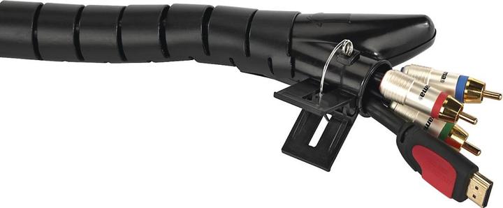Image du produit Hama Tuyau de câble flexible en spirale, universel, 30 mm, 1,5 m, noir (Tuyau spiralé pour câble, 150 cm)