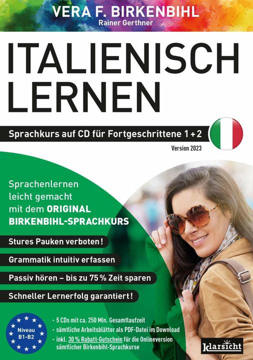 Produktbild Italienisch lernen für Fortgeschrittene 1+2 (ORIGINAL BIRKENBIHL) (Deutsch, Italienisch, Rainer Gerthner, Vera F. Birkenbihl, Original Birkenbihl Sprachkurs, 2023)