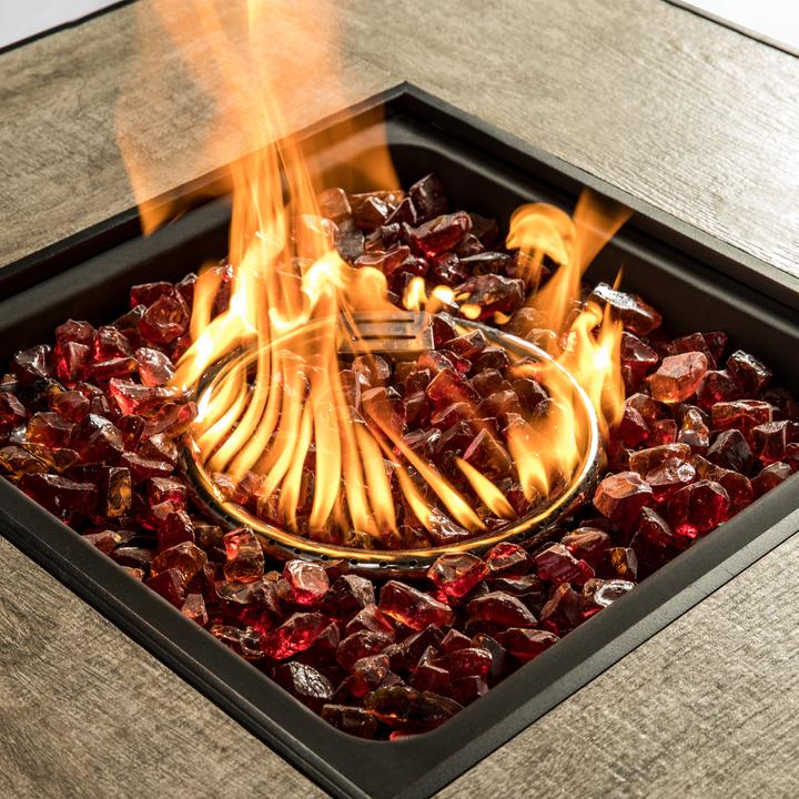 Produktbild Teamson Lavasteine 4kg Rot  Feuerfestes Glas für sichere Gas-Feuerstellen im Garten