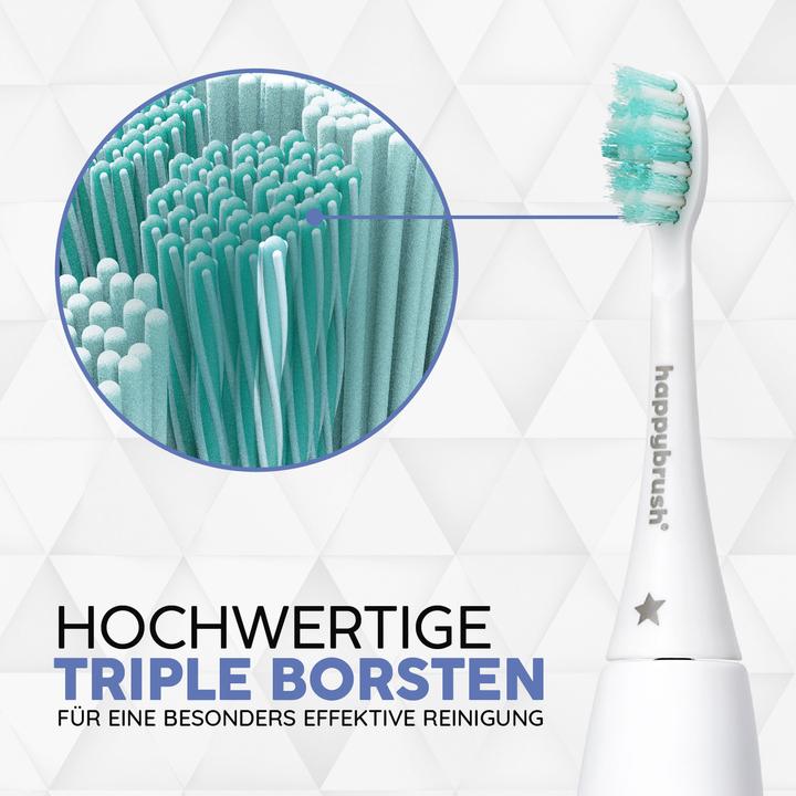 Produktbild happybrush Happy Brush ECO VIBE KIDS Aufsteckb?rsten Agnes (3 x)