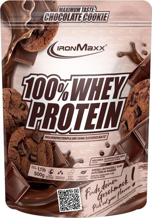 Immagine prodotto IronMaxx 100% Proteine del siero del latte (sacchetto da 500 g) (Cocco, Cioccolato, 1 pz., 500 g)