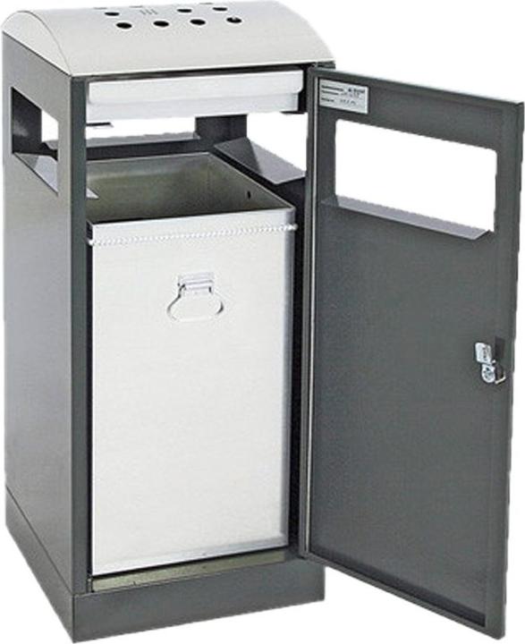 Immagine prodotto Contenitore per rifiuti con posacenere, capacità 40 l, grigio antracite. (40 l)