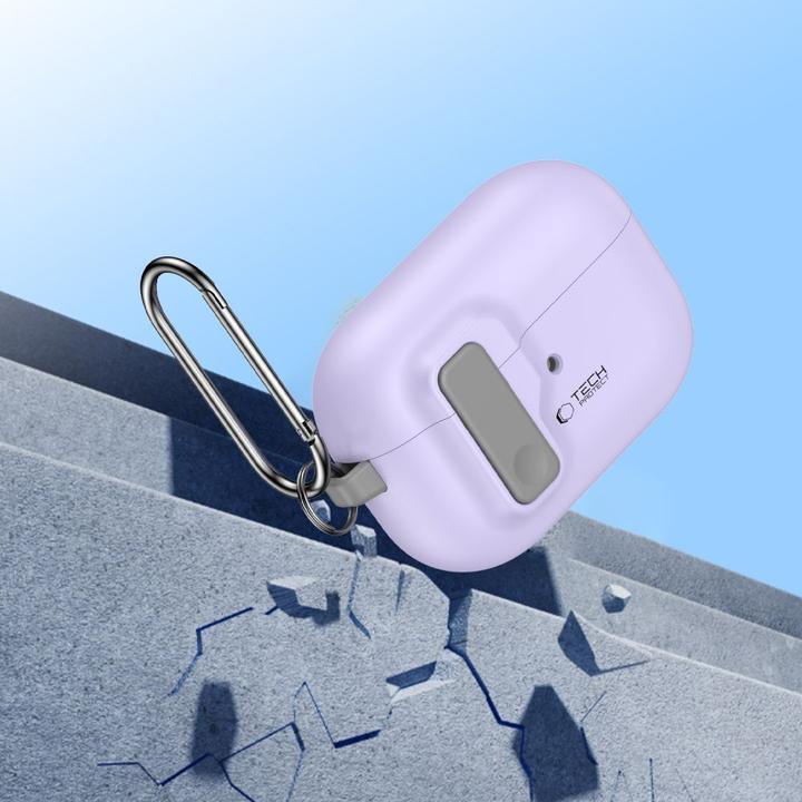 Actual product image Tech-Protect SLIM HOOK Apple AIRPODS PRO 1 / 2 LAVENDER (Headphone bag)