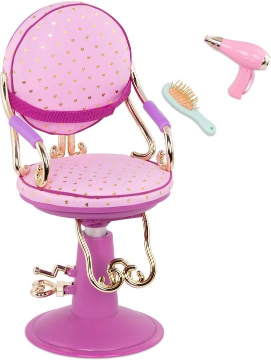 Actual product image Our Generation OG - Hairdressing salon chair gold/purple