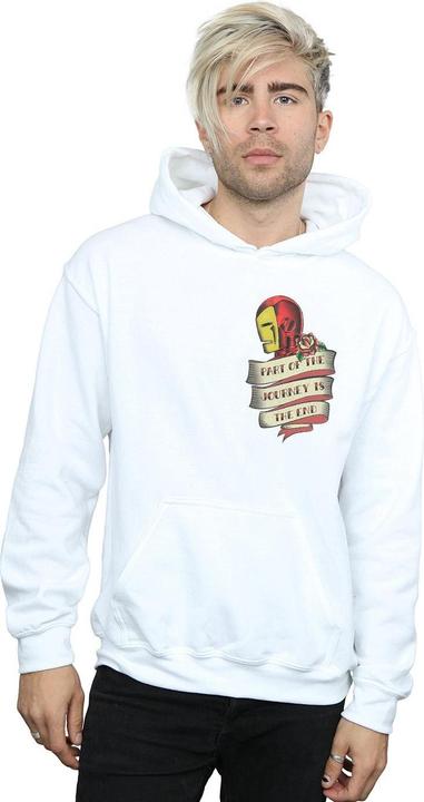 Immagine prodotto Iron Man Tattoo Journey Breast Print Felpa con Cappuccio Uomo (4XL)
