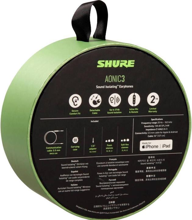 Image du produit Shure Aonic 3 (ANC, Filaire)