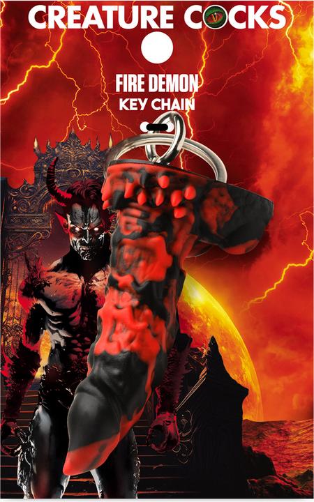 Actual product image Frisky Feuer Dämon Silikon Schlüsselanhänger