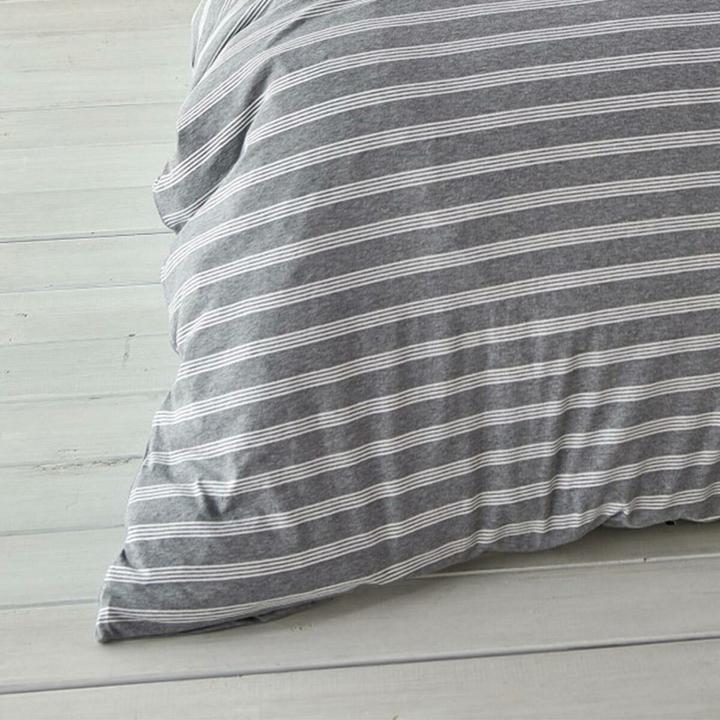 Produktbild BettwarenShop Melangestreifen (Bettwäsche Set, 135x200 cm + 80x80 cm)