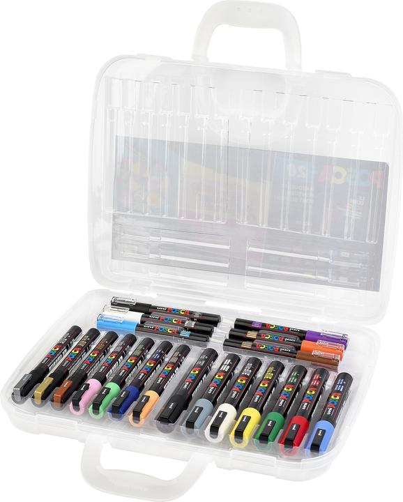 Produktbild Uni-ball Filzstift Set im Kunststoff-Koffer (Multicolor, 1 mm, 20 x)