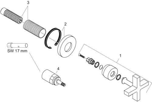 hansgrohe Axor Citterio flush-mounted shut-off valve with cross handles