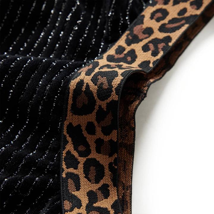 Image du produit VidaXL Jupe pour enfant avec taille en imprimé léopard Noir (128)