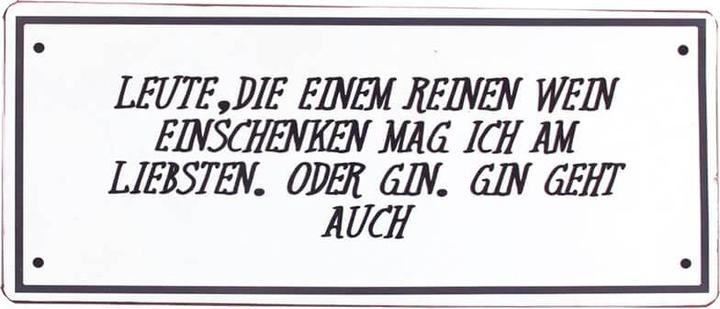 Produktbild La Finesse Blechschild Wein Einschenken (31 x 13 cm)