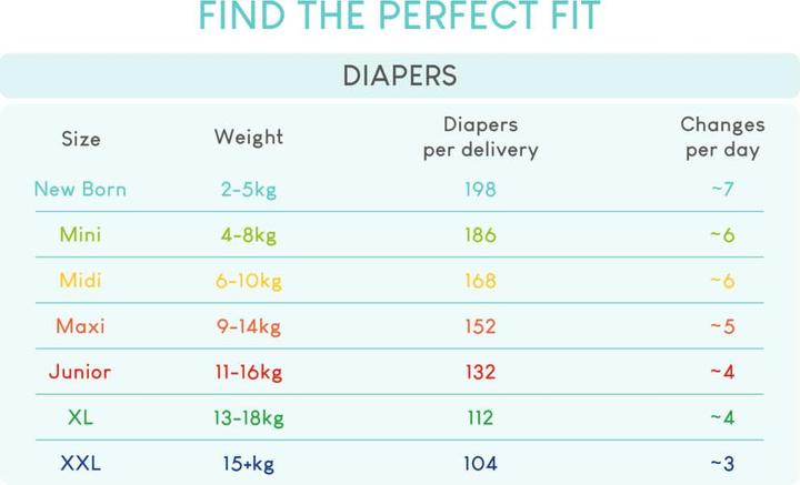 Actual product image Pillo Enjoy Parenting (Size 2, Monthly box, 186 Piece)