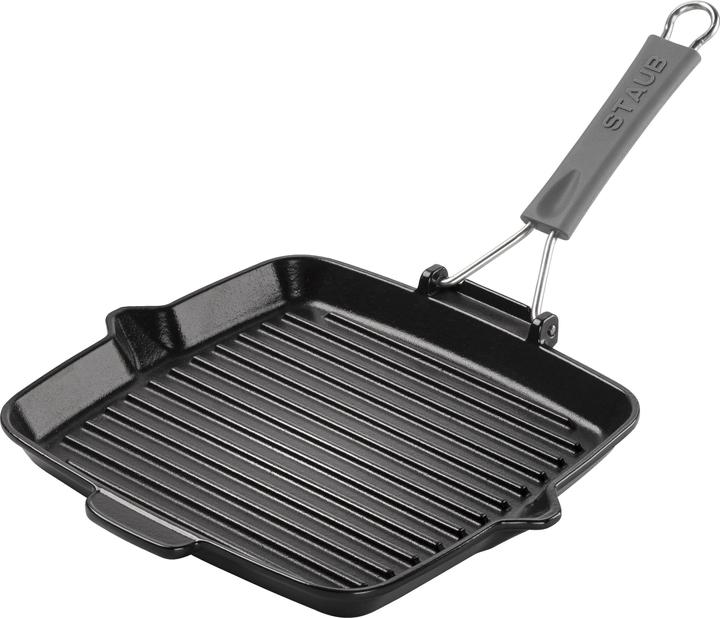 Poêle à griller (24 cm, Poêle à grillades, Fonte)