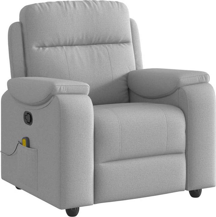 Immagine prodotto VidaXL Poltrona massaggiante in tessuto cloud grey poltrona TV massaggiante
