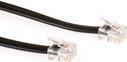 Image du produit Câble téléphonique modulaire RJ-12/RJ-12 2m Black Telephone cable
