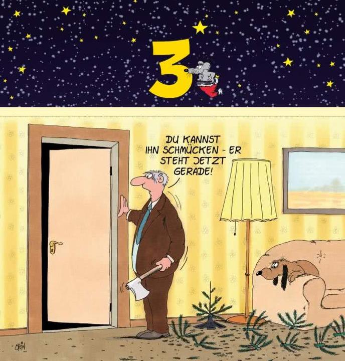 Produktbild Uli Stein Postkarten-Adventsaufsteller mit 24 Weihnachtskarten