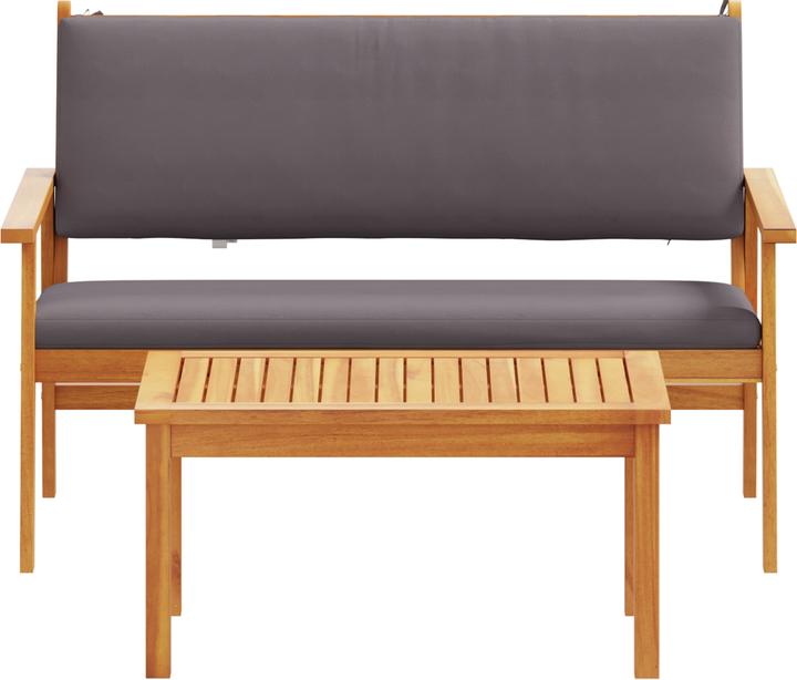 Actual product image VidaXL 4-piece garden sofa set with cushions made of solid acacia wood