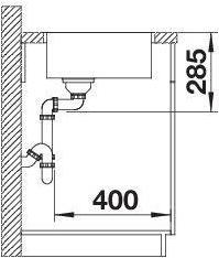 Produktbild Blanco Supra 500-IF R12 (Aufsatzspülbecken, 54 cm, 50 cm)