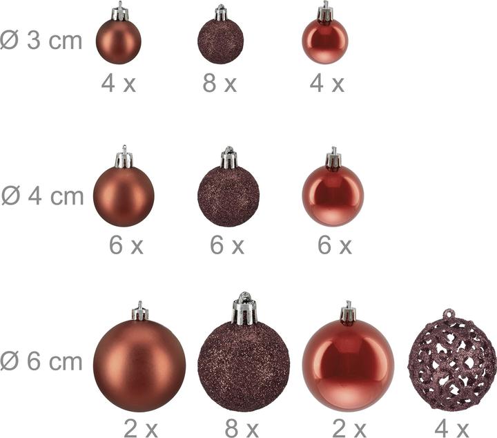 Actual product image Relaxdays Lot-50 boules-Noel (50 -part)