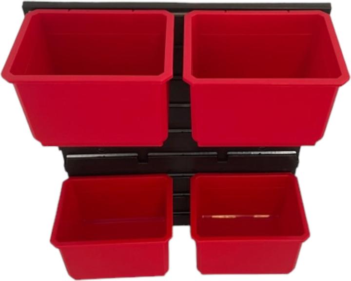 Produktbild Qbrick System Container Set Nr. 1 Werkstattwand 39 x 35 cm mit 4 Behältern für System ONE und