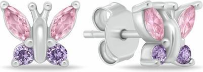 Brilio Silver - Delicate gold-plated heart earrings with zircons EA100Y