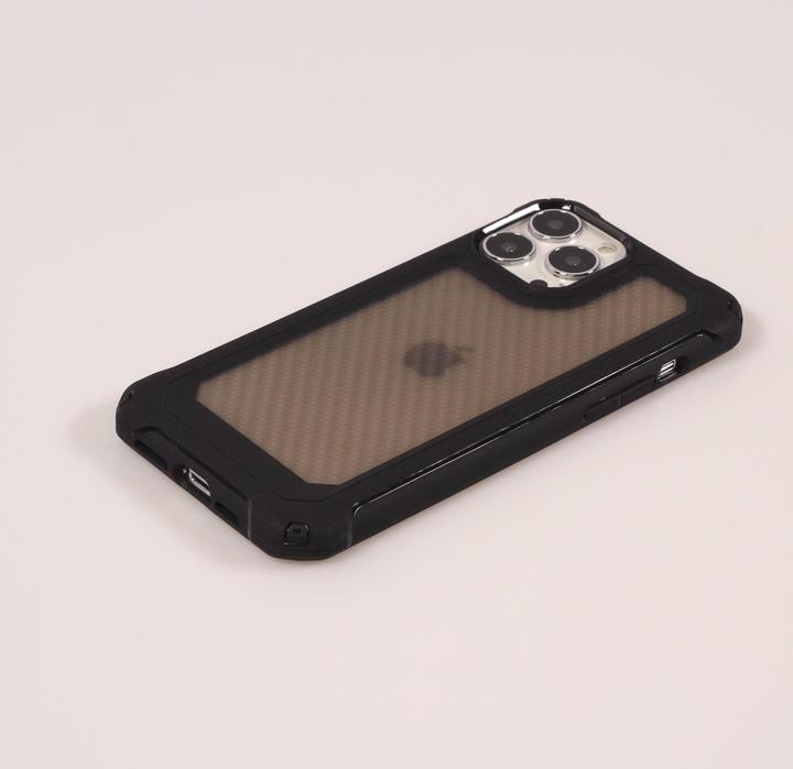 Image du produit PhoneLook Coque Cover Military Élite avec dos en carbone semi-transparent (Apple iPhone 14 Pro)
