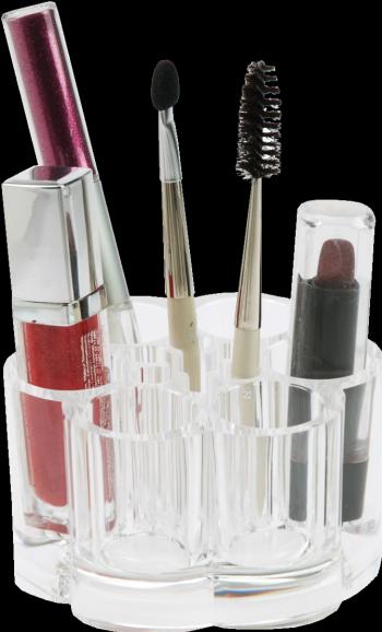 Actual product image Accessory stand, acrylic, round, empty Ø 9 cm, height 6 cm