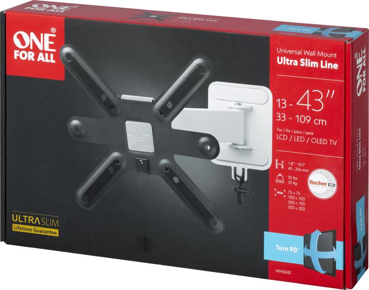 Immagine prodotto One for All Ultraslim WM6242 (Muro, 43", 25 kg)