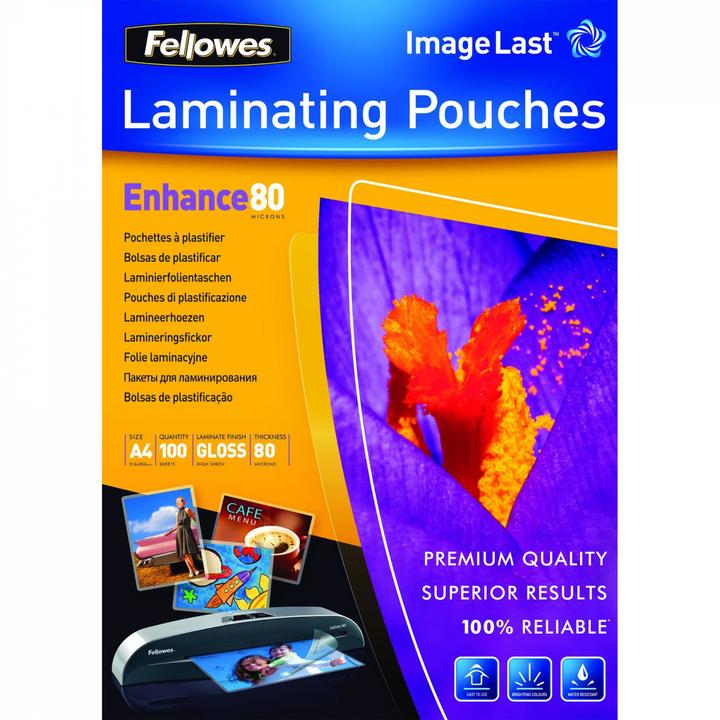 Actual product image Fellowes Enhance 80 (A4, 100 Piece, 80 µm)