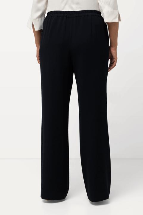 Image du produit Ulla Popken Pantalon de tailleur à jambe droite et large. Taille élastique (56)