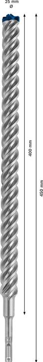 Immagine prodotto Bosch Professional Zubehör Punta per martello EXPERT SDS plus-7X, 25 x 400 x 450 mm (25,00 mm)