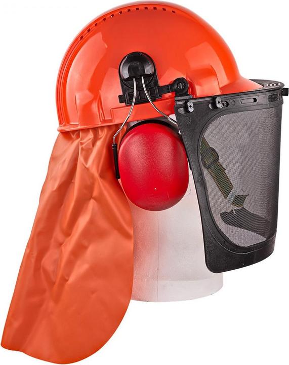 Image du produit Dema Forsthelm Sicherheitshelm Helm mit Gesichtsschutz Gehörschutz Nackenschutz (52 - 62 cm)