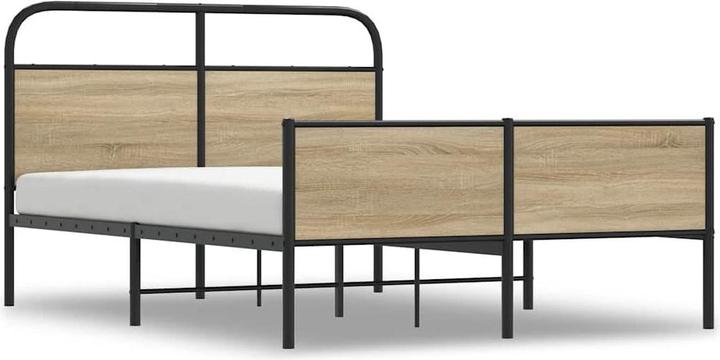 VidaXL Bettgestell ohne Matratze 140x200 cm Sonoma-Eiche Holzwerkstoff (140 x 200 cm)