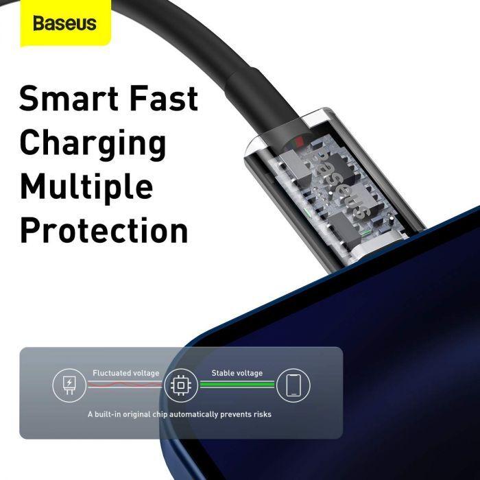 Produktbild Baseus Superior Series Cable USB-C to iP, 20W, PD, 1m (black) (1 m, USB 3.0)