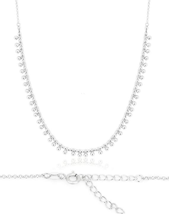 Leyda Halskette Kugelanhänger (Silber 925, 40 - 45 cm)