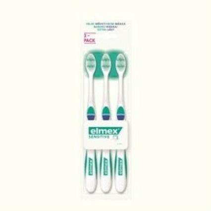 Energy Label Elmex Sensitive Toothbrush ( 3 Ks ) - Very Soft Toothbrush (Soft, 3 x)