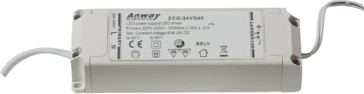 Image du produit Heitronic Ballast électronique ANO/NO LED, 24V DC, 40W