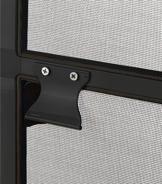 Produktbild Dema Alu Fliegengitter Tür Balkontür Insektenschutz Mückenschutz 95x210 cm anthrazit (95 x 210 cm)