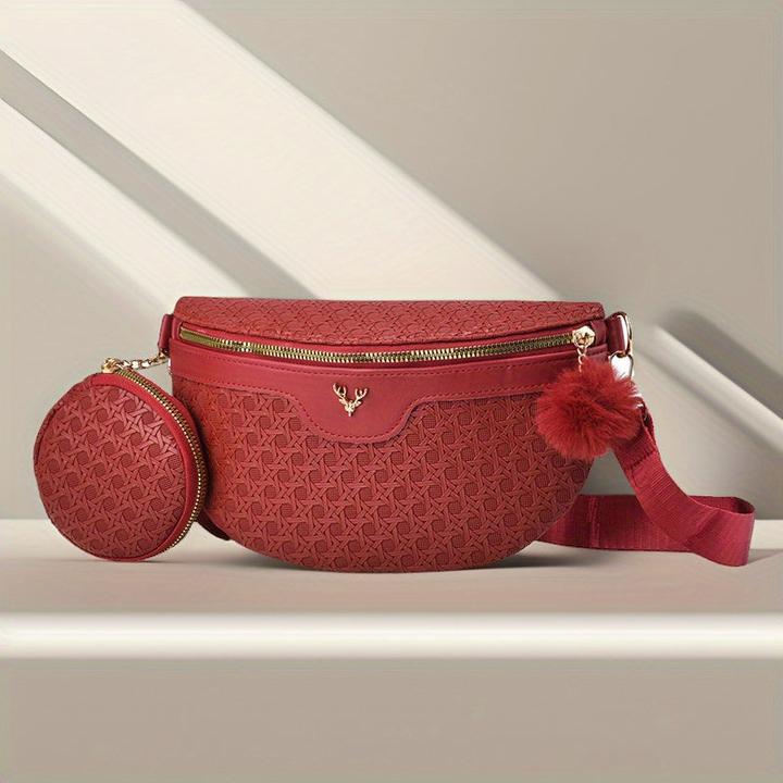 Immagine prodotto Only-Bags.Store Due pezzi con decorazioni di cervo Borsa da petto alla moda Set di borse a tracolla