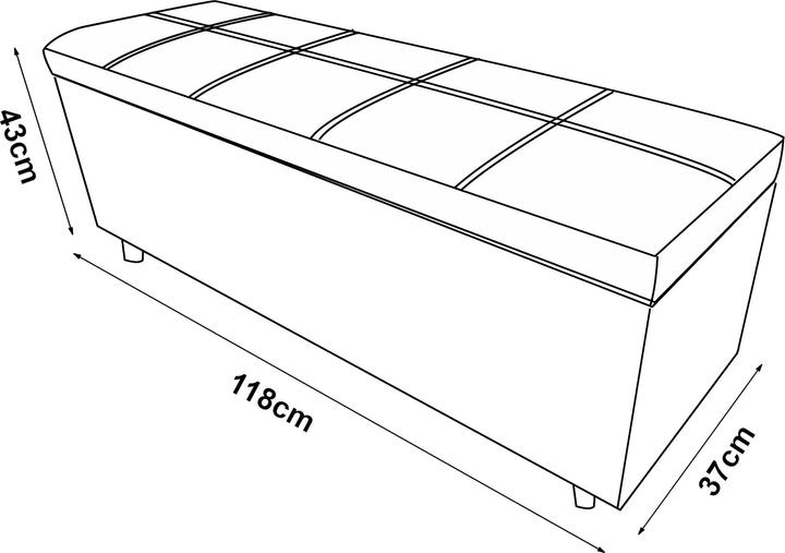 Actual product image Corium Sitztruhe Bukit 118x37x43 cm Kunstleder Braun (118 cm)