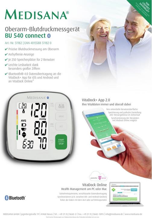 Immagine prodotto Medisana BU540 Connect (Sfigmomanometro per braccio)