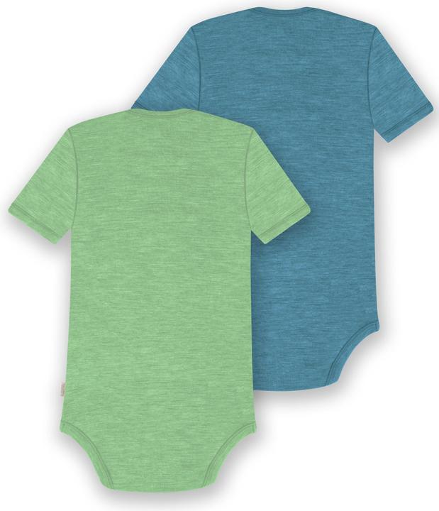 Produktbild Normani 2er Set Baby Merino Body Kurzarm „Tauranga" - 9297 (74)