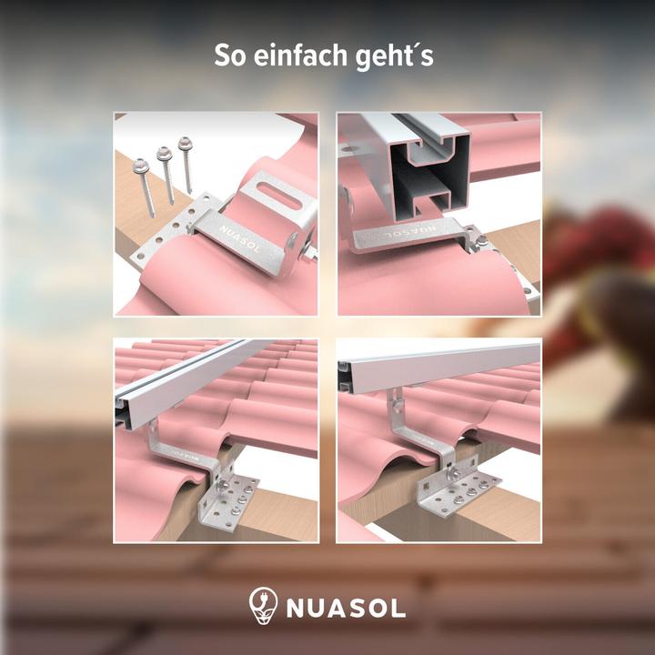 Image du produit Nuasol Crochets de toit pour panneaux solaires photovoltaïques (Matériel de montage du système solaire)