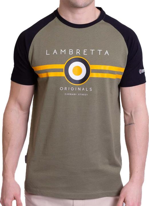 Actual product image Lambretta Mens SS24 Target Raglan T-Shirt (L)